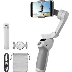 DJI OSMO Mobile SE viedtālruņa Gimbal, 3 asu stabilizācija, ērts un salokāms Android un iPhone Gimbal ar ShotGuides, viedtālruņa Gimbal ar ActiveTrack 5.0, Vlog stabilizators