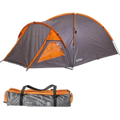 OUTLINER Tent for 3 People, Camping Tent with Ventilation Opening, Festival Tent, Waterproof and Windproof, Tents Quick Assembly, Ideal as a Travel Tent, Camping Tent with Mosquito Net, Orange, Grey