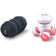 Beurer MG 35 Deep Roll Massage Roller с вибрацией, Fascia Roller для массажа триггерных точек, 3 уровня интенсивности, режим массажа, универсальный, глубоко эффект