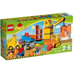 LEGO Duplo 10813 Lielā būvlaukums, ideāla rotaļlieta maziem bērniem, lielie klucīši