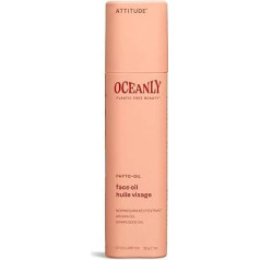 ATTITUDE Oceanly Gesichtsöl, EWG Verified, Plastikfrei, Pflanzliche und Mineralische Inhaltsstoffe, Vegane Hautpflegeprodukte, PHYTO OIL, Geruchsfrei, 30 g