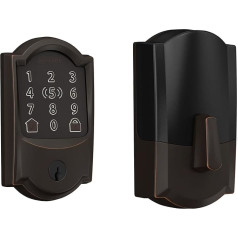 Schlage BE499WB CAM 716 Encode Plus WiFi slēdzene ar Apple Home atslēgu, bezatslēgas ieejas durvju slēdzene ar Camelot apdari, antīkā bronzas krāsā