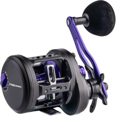 DARBĪBA Cruiser Shadow runde Baitcast-Rolle, Vollmetall-Körper, Baitcaster-Rollen, 8 kg, maks. Zugkraft, 8 + 1, Edelstahl-Kugellager, Angelrollen, Baitcast-Korrosionschutz, saites