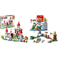 LEGO 71408 Super Mario sēņu pils - paplašināšanas komplekts, rotaļlieta, ko kombinēt ar sākumkomplektu, un 71360 Super Mario piedzīvojums ar Mario - sākumkomplekts, interaktīvā figūra un konstruēšanas spēle