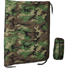 USGI Industries Military Woobie Blanket | Thermal Insulated Camping Blanket Poncho Liner | Large Portable Insulated Water Resistant Hiking Survival | Compression Carry Bag