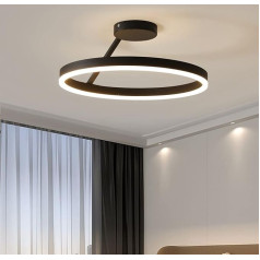 minifair Modern LED restorāna griestu gaisma Ziemeļu Dizainers Vienkāršs vienkāršs viens aplis Melns Flush Mount Griestu gaisma Guļamistaba Virtuve Mājas Apgaismojums