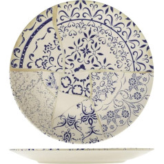 H&h Alyssa Set of 12 Piatti Piani, Stoneware, CM25