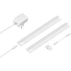 Siris LED zemgaismas gaisma Matt White Flat 30 cm katra 368 lm Warm White komplekts 2 gab.