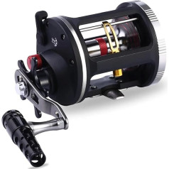 Spinnfischen Rolle Angelrolle 14+1BB Rechtshänder Meeresköderwurf Angelrollen Trollingrolle Max Drag 30kg Pesca Angelrollen