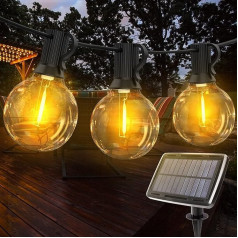 ROVLAK Solar Fairy Lights Outdoor Indoor 25 + 3 LED spuldzes Fairy Lights Outdoor 15 m Garden Fairy Lights Solar Outdoor Weatherproof Waterproof Solar Fairy Lights Decoration for Party, Balcony, Home,