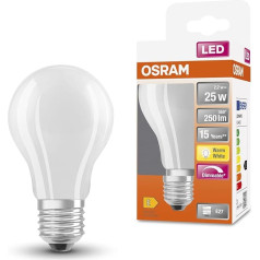 OSRAM LED SuperStar Classic A25 dimmable LED spuldze E27 ligzdai, bumbiņas forma, GL FR, 250 lūmeni, silti balta (2700K), aizstājēja parastajām 25 W spuldzēm, 6 gab. komplektā