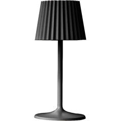 Lumisky ABBY melna bezvadu LED galda lampa augstums 30 cm silti balta