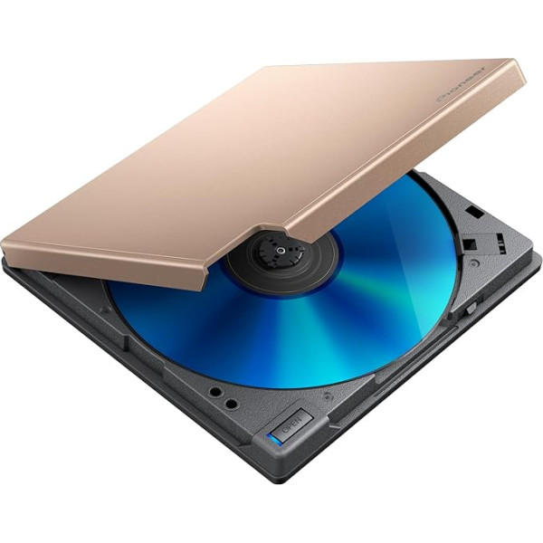 Pioneer BDR-XD08TG USB 3.2 Gen1 (USB Type-C) / 2.0 ārējais Blu-ray disks Slim Portable BD/DVD/CD ierakstītājs