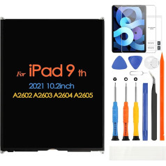 LCD-Bildschirm für iPad 2021 9 Gen Generation 10,2 Zoll A2602 A2602 A2603 A2604 A2605 LCD displejs Ersatz für iPad 9. Touchscreen Digitizer mit Reparaturwerkzeugen