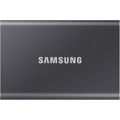 Samsung MU-PC4T0T/WW Pārnēsājamais SSD T7 4TB USB 3.2 Gen.2 1050MB/s nolasīšanai 1000MB/s ierakstīšanai ārējais SSD cietais disks Mac, PC, viedtālruņiem un spēļu konsolēm, pelēks