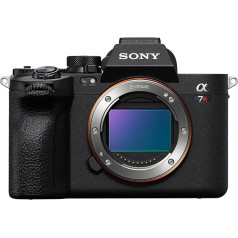 Sony Alpha 7R V pilna kadra kamera ar bezspoguļa maināmu objektīvu ar 61,0 MP pilna kadra aizmugures izgaismotu Exmor R CMOS sensoru - melns