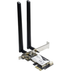 Inter-Tech DMG-35 Wi-Fi6 + BT5.0 2in1 WLAN + Bluetooth 5.0 PCIe Adapter 3000Mbps