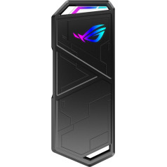 ASUS ROG Strix Arion S500 portatīvais SSD (USB-C 3.2 Gen 2, NVMe SSD ar DRAM līdz 1050 MB/s datu pārraides ātrumam, 500 GB ietilpība, 256 bitu AES cietā diska un datu šifrēšana, Aura Sync)