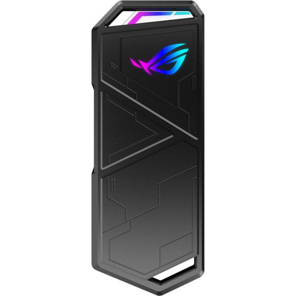 ASUS ROG Strix Arion S500 portatīvais SSD (USB-C 3.2 Gen 2, NVMe SSD ar DRAM līdz 1050 MB/s datu pārraides ātrumam, 500 GB ietilpība, 256 bitu AES cietā diska un datu šifrēšana, Aura Sync)