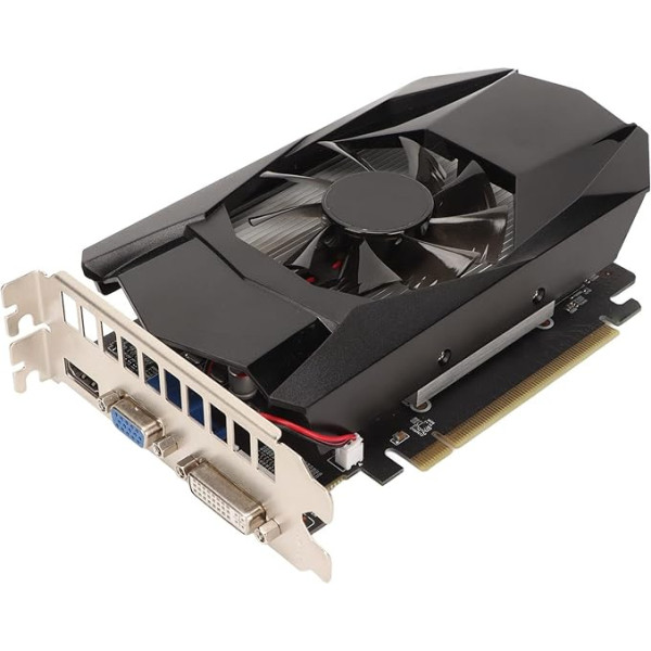 Vbestlife Radeon HD7670 grafiskā karte, 4GB GDDR5 grafiskā karte 128bit 1000MHz frekvence PCIe 2.1 AMD, HDMI, DP, VGA, VGA, viena ventilatora grafiskā karte datoram