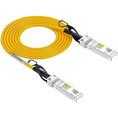 [Geltonas] 10G SFP+ DAC kabelis 0,5 m, Twinax SFP+ kabelis, skirtas 