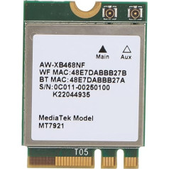 Mt7921 Ngff M.2 karte, 2,4GHz 5GHz Dual Band WiFi karte, 1800Mbps ātrgaitas pārraide, Plug and Play, augstas kvalitātes shēmas karte, izturīga pret nodilumu, piemērota Windows 10 11