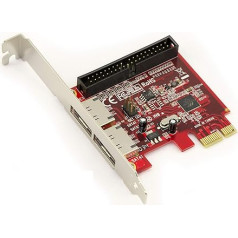 Kalea Informatique PCIe eSATA 3.0 kontrollera karte (2 porti) un IDE - RAID 0, 1 - Chipset Marvell 88SE9128-NAA2 - Professional Range / High Quality Components - Linux