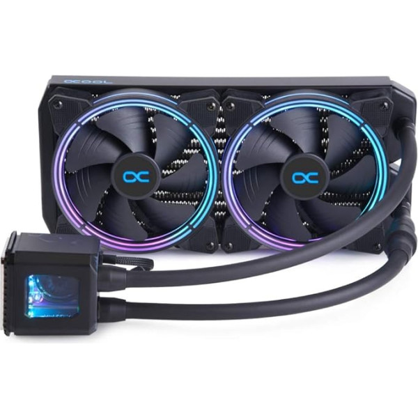 Alphacool 11729 Eisbaer Aurora 280 CPU - digitālais RGB ūdens dzesēšanas CPU dzesētājs, melns