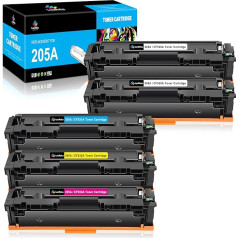 LeciRoba 205A priekš HP 205A Toneris priekš HP CF530A CF531A CF532A CF532A CF533A, priekš HP Color Laserjet Pro MFP M180 M180n M180n M180nw M180fw M181 M181n M181fw HP Color Laserjet Pro M154A M154A NW NW NW printer - Iepakojums)