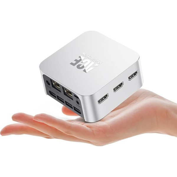 ACEMAGICIAN Mini PC W11 Pro,16 GB LPDDR5 1 TB SSD Mikrodators Galda dators 【Dual LAN/Triple HDMI】