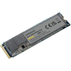 Intenso MI500 500GB NVMe SSD, M.2 iekšējais SSD, PCIe 4.0 Gen4x4, 5300MB/s nolasīšana, 4000MB/s ierakstīšana, cietvielu disks, 500GB