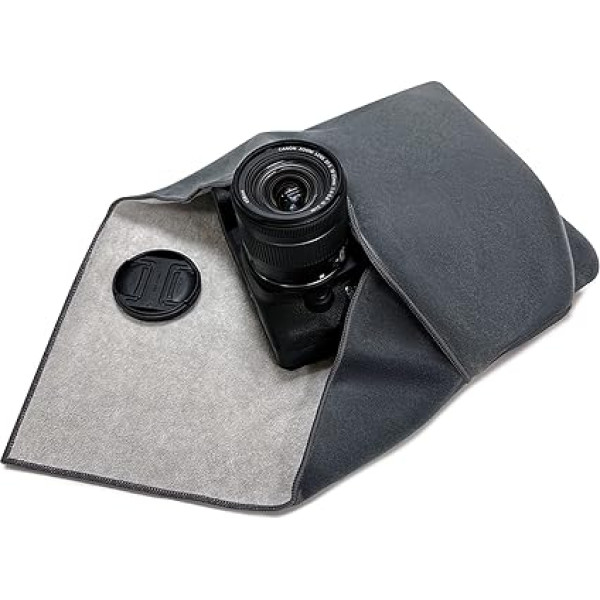 ComfortAce Camera Wrapping Cloth for Camera as Protective Case for Photography Equipment in Backpack, Bag, Pouch etc. Fits Full Format DSLR, Lens, Tripod, Tablet PC etc., gray, wrapping cloth