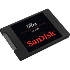 SanDisk Ultra 3D SSD, lasīšanas ātrums līdz 550 MB/s, rakstīšanas ātrums līdz 525 MB/s.