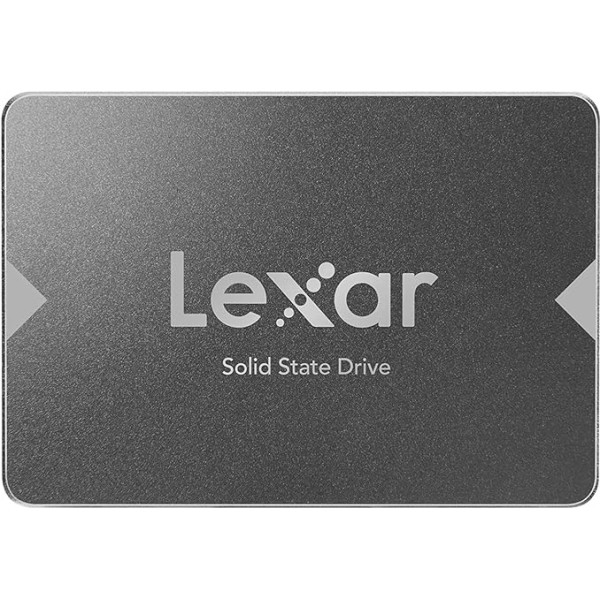 Lexar NS100 2,5 collu SATA III (6 Gb/s) iekšējais SSD 2 TB, cietvielu disks, līdz 550 MB/s lasīšanas ātrums, iekšējais SSD portatīvajiem datoriem, galddatoriem/PC (LNS100X002T-RNNNG)