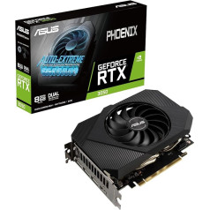 ASUS Phoenix NVIDIA GeForce RTX 3050 Gaming grafiskā karte - PCIe 4.0, 8 GB GDDR6 atmiņas, HDMI 2.1, DisplayPort 1.4a, Axial Tech ventilatora dizains, aizsargplāksne, dubults lodīšu ventilatora gultnis