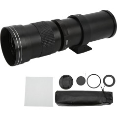 Cuifati 420-800 mm F/8.3-16 telefoto tālummaiņas objektīvs Nikon D850, D810, D800, D780, D750, D700, D610, D3400, D5100, D5200, D5300, D5500 utt. Teleobjektīvs ar ManuLong tālummaiņu un UV filtru