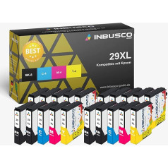 INBUSCO 20x savietojamas Epson PK 29 XL Epson Expression Home XP-235 XP-245 XP-247 XP-330 XP-332 XP-335 XP-342 XP-345 XP-430 XP-432 XP-435 XP-442 XP-442 XP-445 XP-352 XP-255 XP-452 XP-355