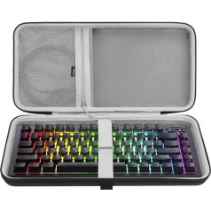 Geekria 75% Tastaturhülle, Hartschalen-Reise-Tragetasche für kabellose tragbare 84-Tasten-Tastatur, kompatibel mit Razer BlackWidow V4 75% mechanischer Gaming-Tastatur, GMMK PRO 75% Tastatur