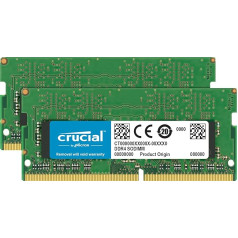 Crucial CT2K16G4DFD832A 32GB (16GB x2) atmiņas komplekts (DDR4, 3200MT/s, PC4-25600, CL22, Dual Rank x8, SODIMM, 260-Pin)