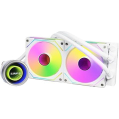 Lian Li Galahad II Trinity ARGB AIO Cooler, Single-Stack Fin Radiator, SF-INF Fan, ARGB Lighting, Aluminium, 240 mm, White