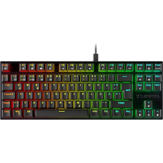 Oversteel - KOVAR USB Gaming TKL Keyboard, RGB-подсветка, механические переключатели Outemu Red, Anti-Ghosting, немецкая раскладка PC/MAC/Android