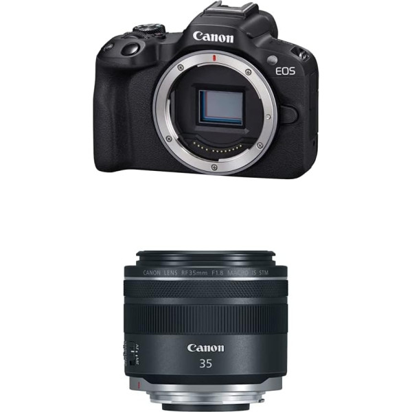 Canon EOS R50 sistēmas kamera + Canon RF 35 mm F1.8 objektīvs