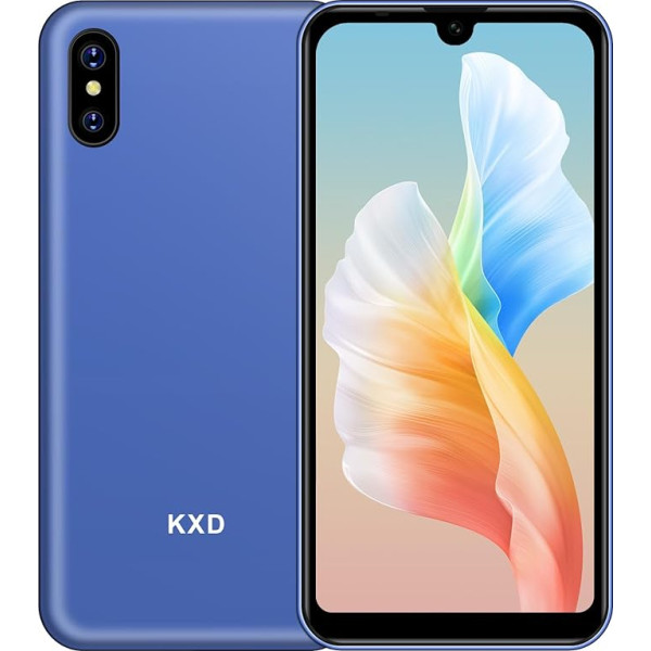 EL KXD A1 viedtālrunis bez līguma Lēts 5,7 collu 16GB ROM, 128GB paplašināms 2500mAh akumulators, 8MP + 5MP kamera Divas SIM kartes ar sejas atslēgas atslēgu Android 8.1 Quad-Core 3G mobilais telefons 3 slots/GPS/WiFi/FM -