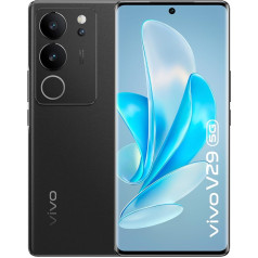 VIVO V29 5G-Smartphone, 120 Hz AMOLED 17,9 cm (6,78 Zoll) 3D-Display, 8 GB + 256 GB Android-Handy, 50 MP OIS Anti-Shake Kamera, 80 W Flashcharge-Telefon, Schwarz