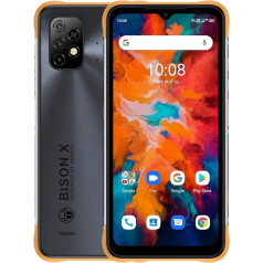 UMIDIGI Bison X10 āra viedtālrunis bez līguma 64GB + 4GB Android 11 mobilais tālrunis 2021 Āra mobilais tālrunis ar divām SIM kartēm NFC Helio P60 20MP kamera 6150mAh akumulators 6,53 collu FHD versija izturīgs viedtālrunis dzeltens