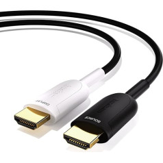 8K HDMI 2.1 optiskās šķiedras kabelis 1 m 48 Gbps īpaši ātrdarbīgs kabelis Atbalsta 8K@60 4K@120 eARC RTX 3090 HDCP 2.2 un 2.3 Dolby Saderīgs ar PS5, Xbox Series X, Roku/Fire/Sony/LG CX TV