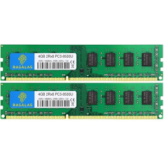 Rasalas 8GB DDR3 komplekts (2x4GB) PC3-8500 DDR3 1066 MHz DDR3 8GB Udimm DDR3 Ram 2Rx8 1.5V CL7 Galda datoru atmiņa