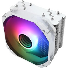 Thermalright Assassin King 120 Mini White ARGB V3 CPU Air Cooler, 5 тепловых трубок, 120 мм процессорный кулер с тихим вентилятором PWM, высота 135 мм, световой эффект Infinity Mirro