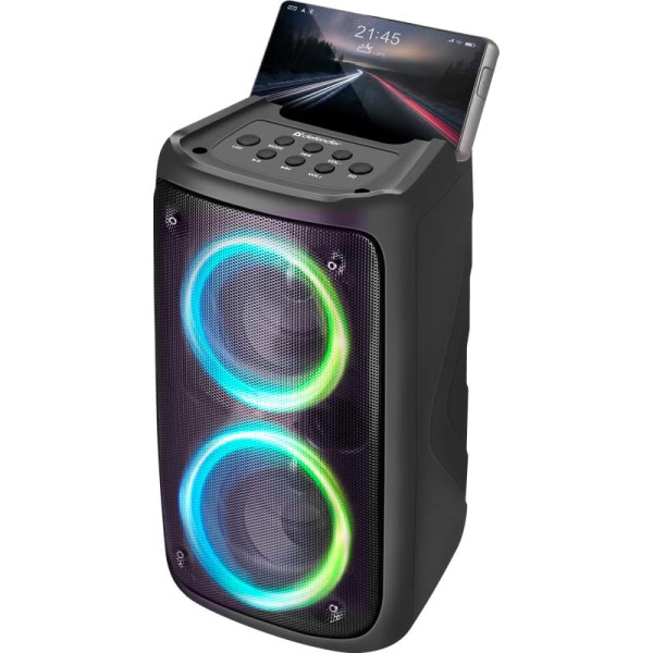 Defender® Bluetooth skaļrunis ar LED apgaismojumu, mūzikas kaste, pārnēsājama Bluetooth kaste, 20 W, iebūvēts FM radio, MP3, SD, stereo savienojums, ideāli piemērots lietošanai mājās, ārā