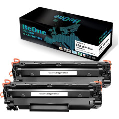 BeOne 2 x 35A CB435A tonera kārtridži, kas paredzēti HP Laserjet P1005 P1006 P1007 P1008 P1009 printeriem (2 melni)